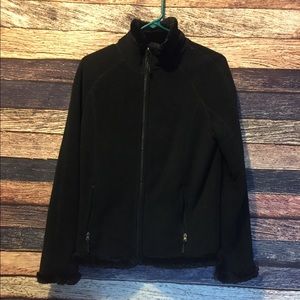 Green Tea Faux Fur Zip Up